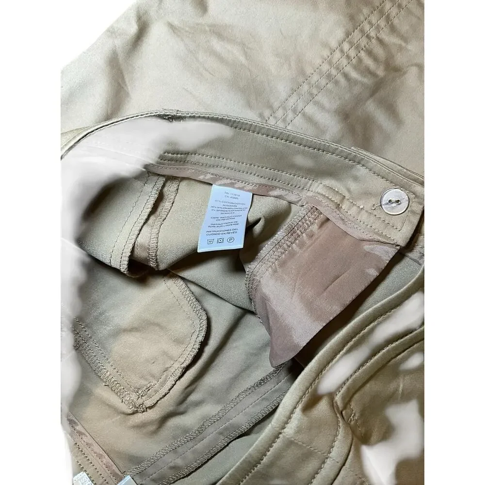 Michael Kors Pants Womens 8 British Khaki Stretch Comfort Mid Rise Straight Leg‎